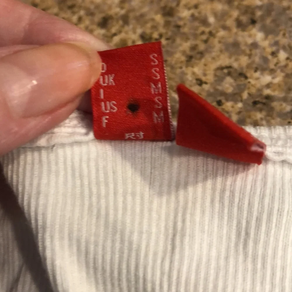 Esprit White Ribbed Floral Tank Top Small - Picture 4 of 13